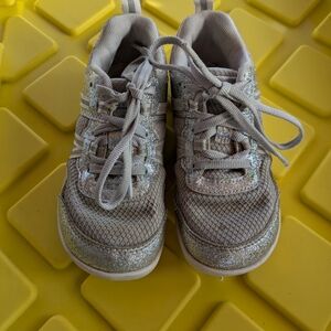 Kids Silver Glitter Sneakers